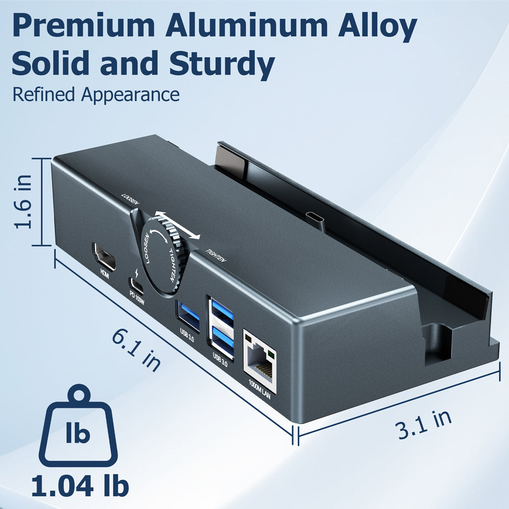 RUNTOGOL Switch 2 Dock,Premium Metal Switch 2 Docking Station with Adjustable Knob