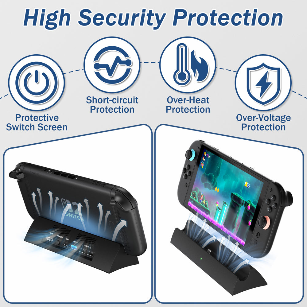 RUNTOGOL Switch 2 TV Dock, Docking Station for Switch 2