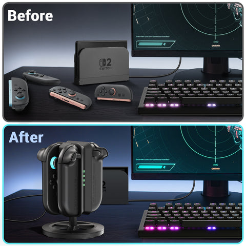 RUNTOGOL Charging Dock for Switch 2 Joy-Con Controllers