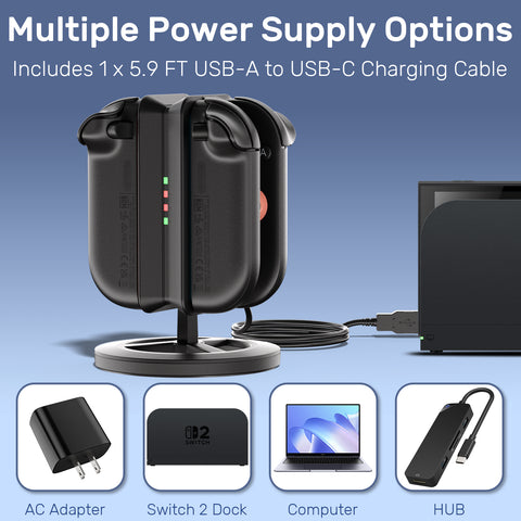 RUNTOGOL Charging Dock for Switch 2 Joy-Con Controllers