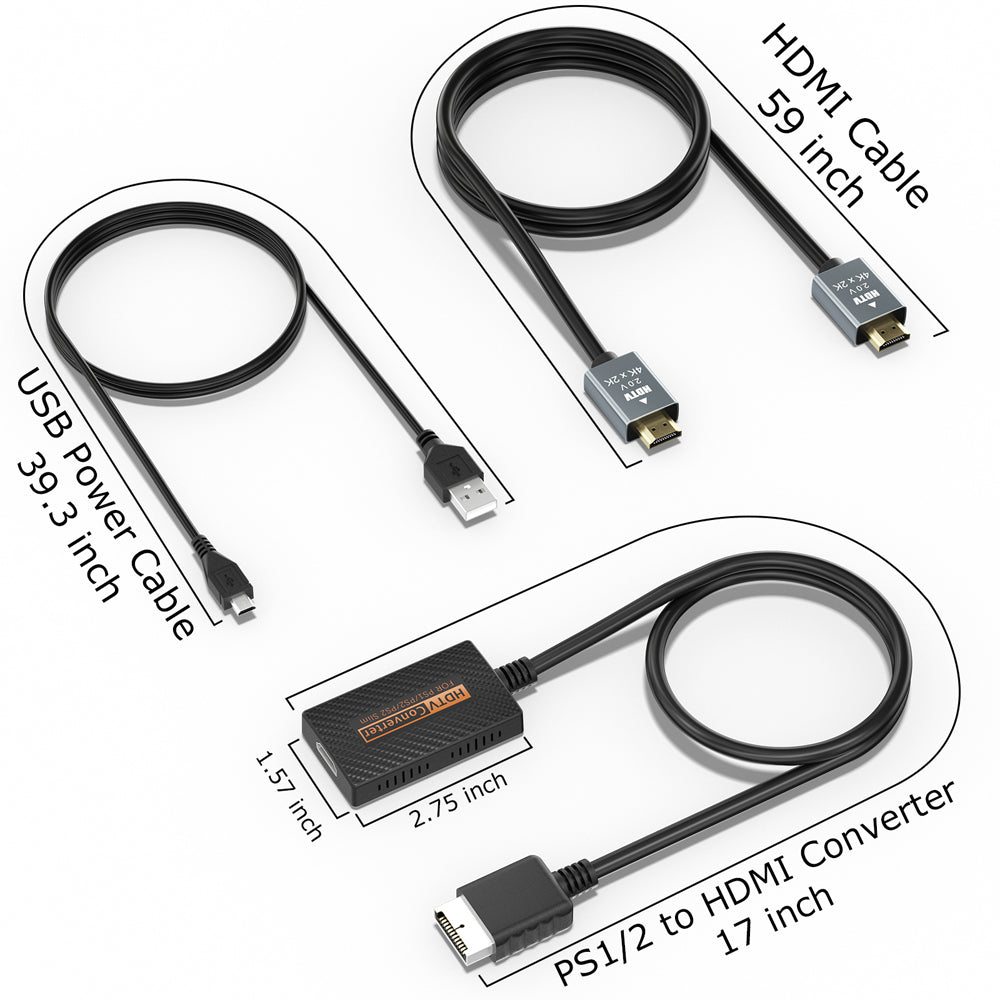 RUNTOGOL HDMI Adapter for PlayStation 1/2/2 Slim Console