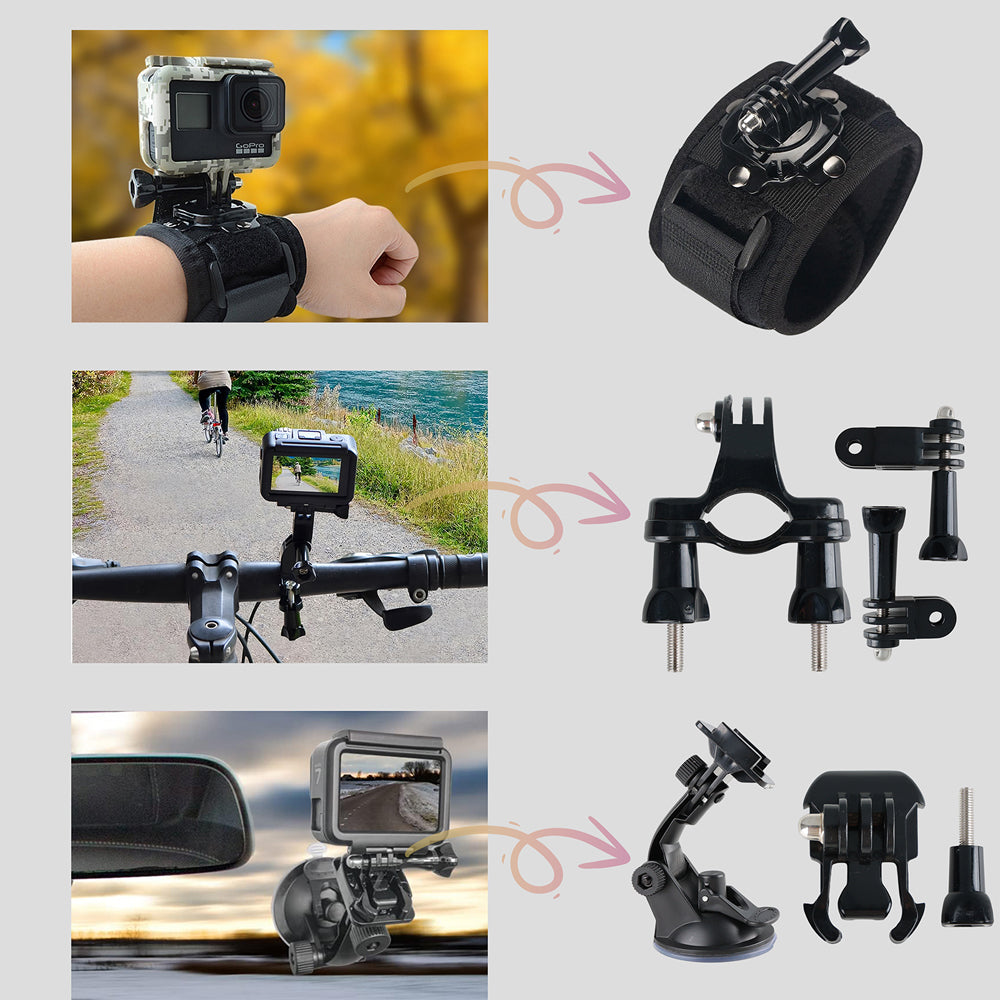 RUNTOGOL Action Camera Accessory for GoPro Hero/ DJI Osmo Action