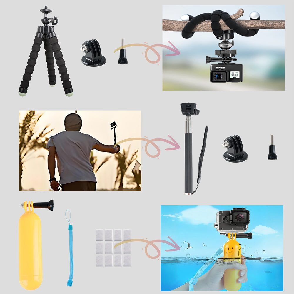 RUNTOGOL Action Camera Accessory for GoPro Hero/ DJI Osmo Action