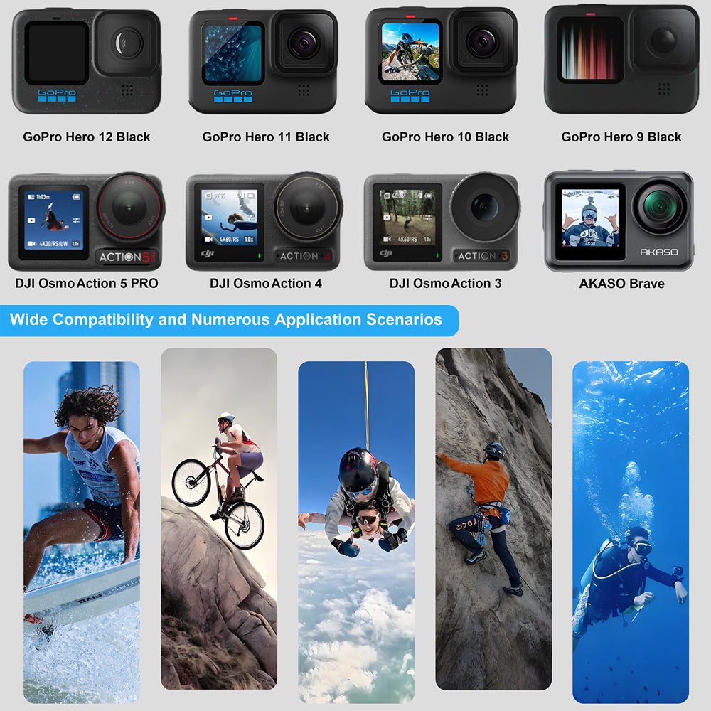 RUNTOGOL Action Camera Accessory for GoPro Hero/ DJI Osmo Action