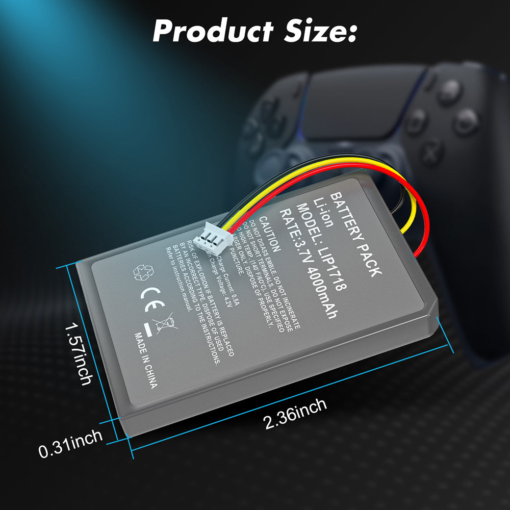 RUNTOGOL 2 Pack Batteries for PS5 Controller with USB-C Cable and Tool Kit