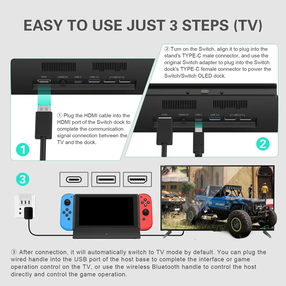 RuntoGOL Switch TV Dock 4K for Nintendo Switch