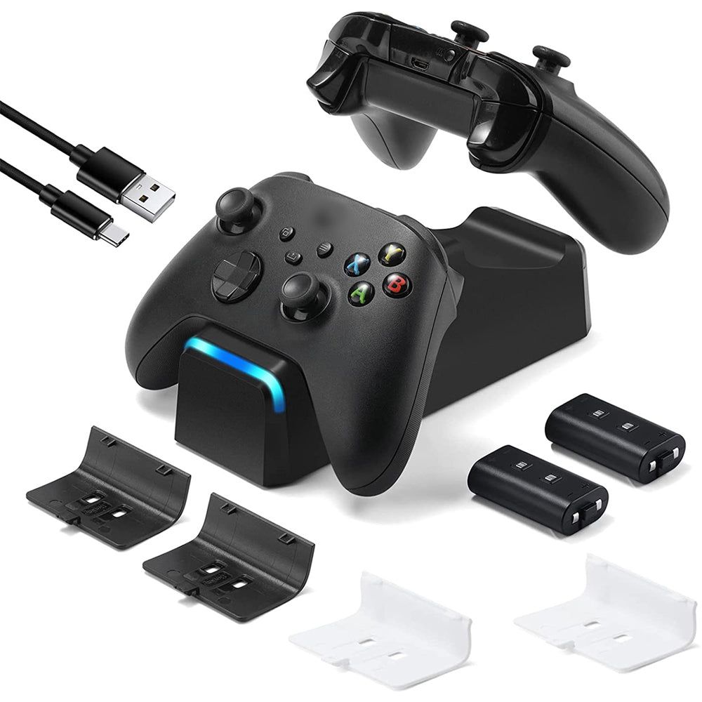RUNTOGOL 2 * 1100mah Xbox Controller Batteries with Dual Dock Charging Station