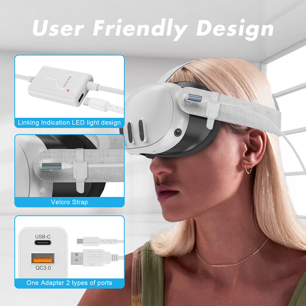 RuntoGOL VR link cable USB3.0 Type-C Charging suit for Quest 3/2/1/Pico 4