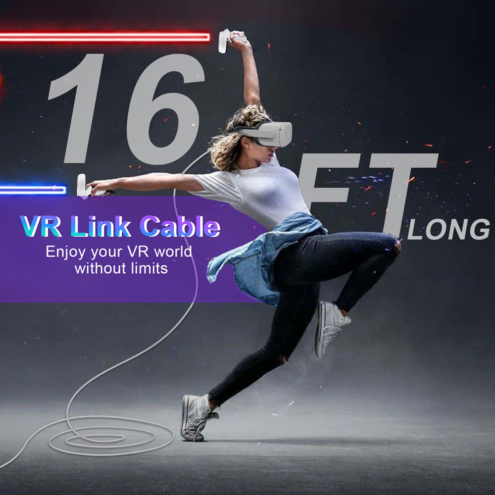 RUNTOGOL 16FT Link Cable for Oculus Quest 2/1 Accessories with Adapter