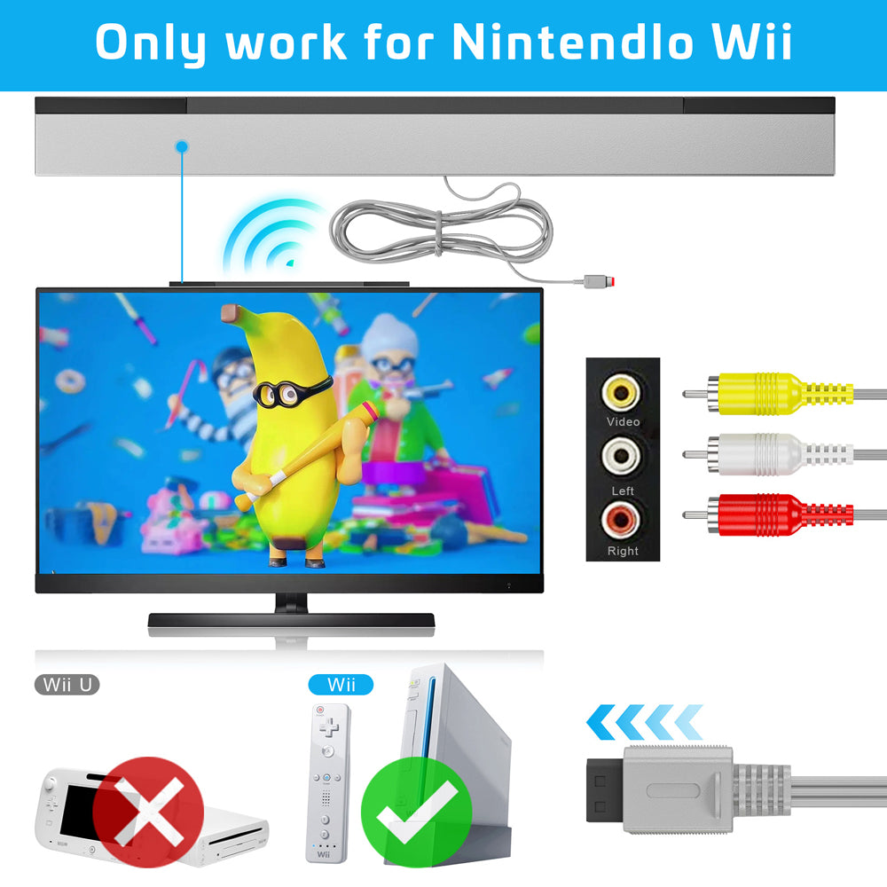 RUNTOGOL 3 in 1 Wii Accessories(Not for Wii U)