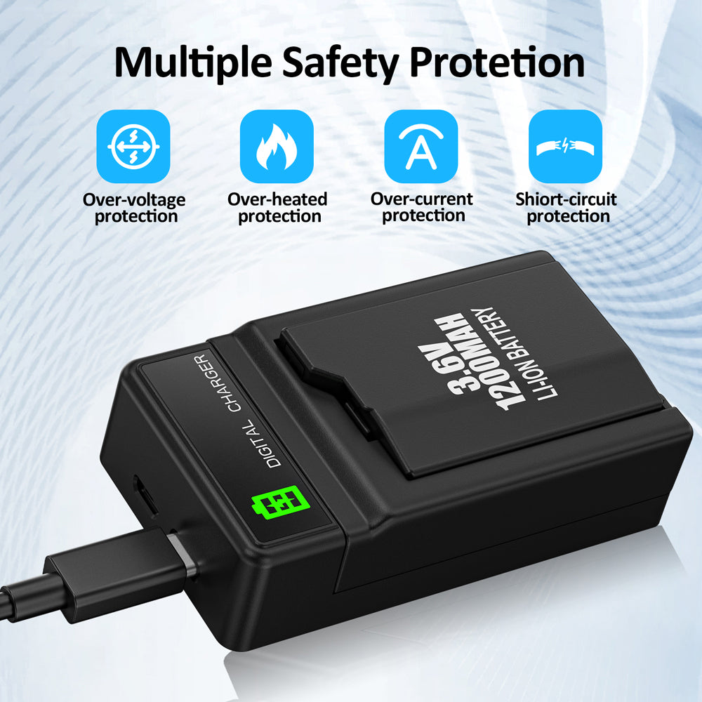 RUNTOGOL 2 Pcs 3.6v 1200mAh PSP 2000/3000 Battery and Charger