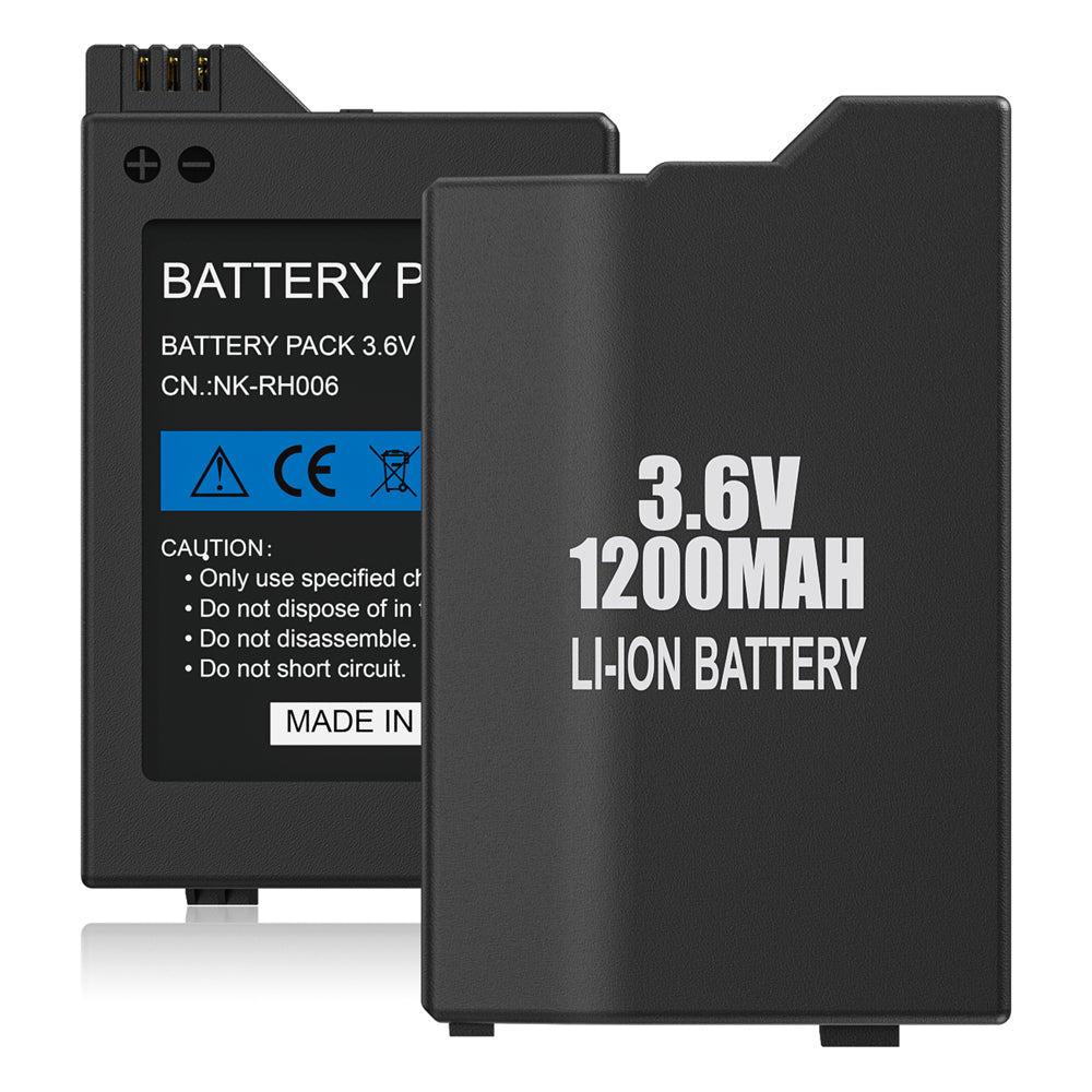 RUNTOGOL 2 Pcs 3.6v 1200mAh PSP 2000/3000 Battery and Charger