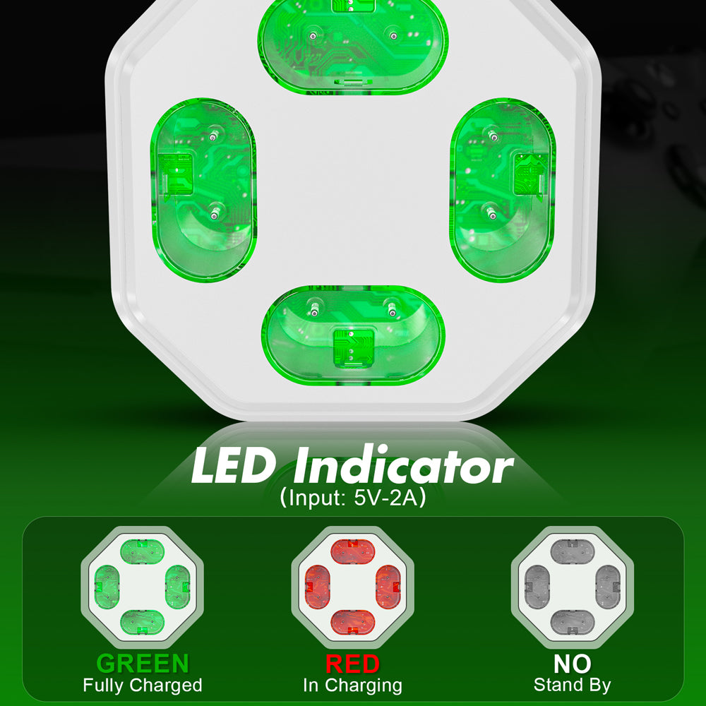 RUNTOGOL 4 Pack Rechargeable Battery Pack with Charger Dock for Xbox Wireless Controller