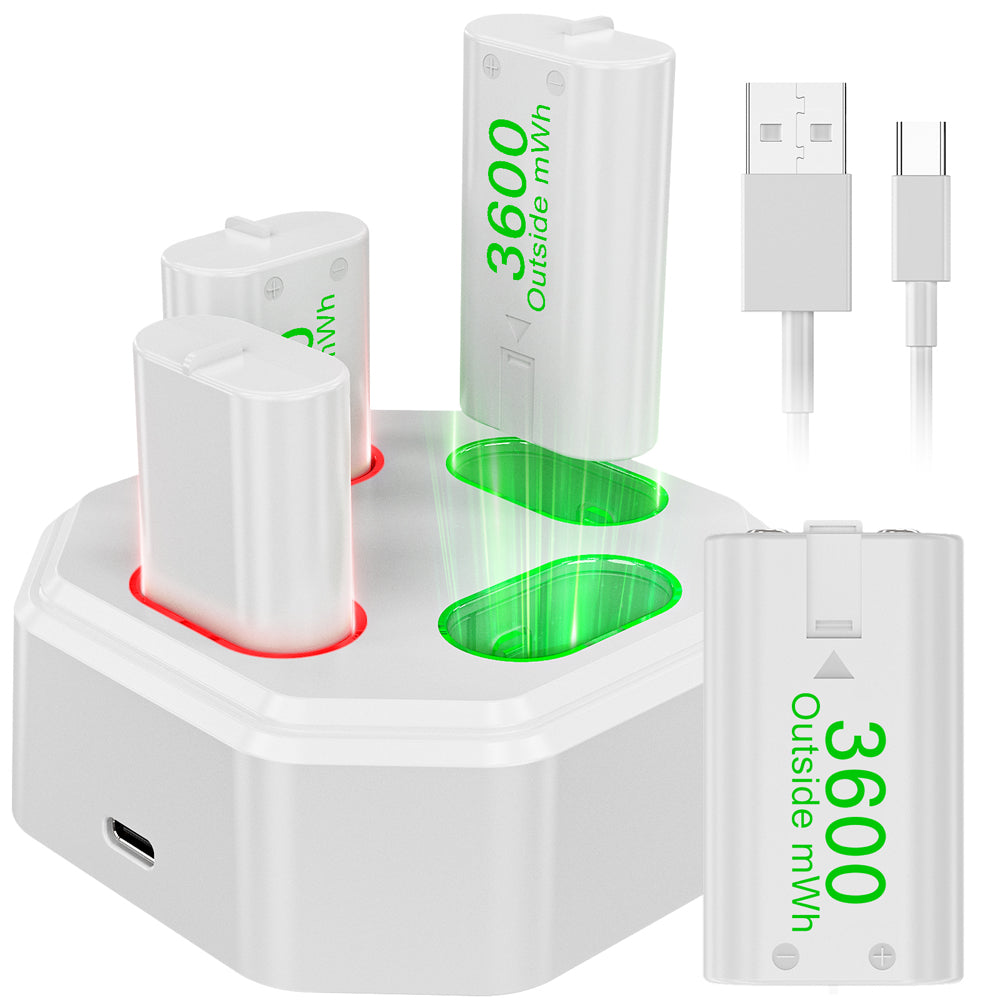 RUNTOGOL 4 Pack Rechargeable Battery Pack with Charger Dock for Xbox Wireless Controller