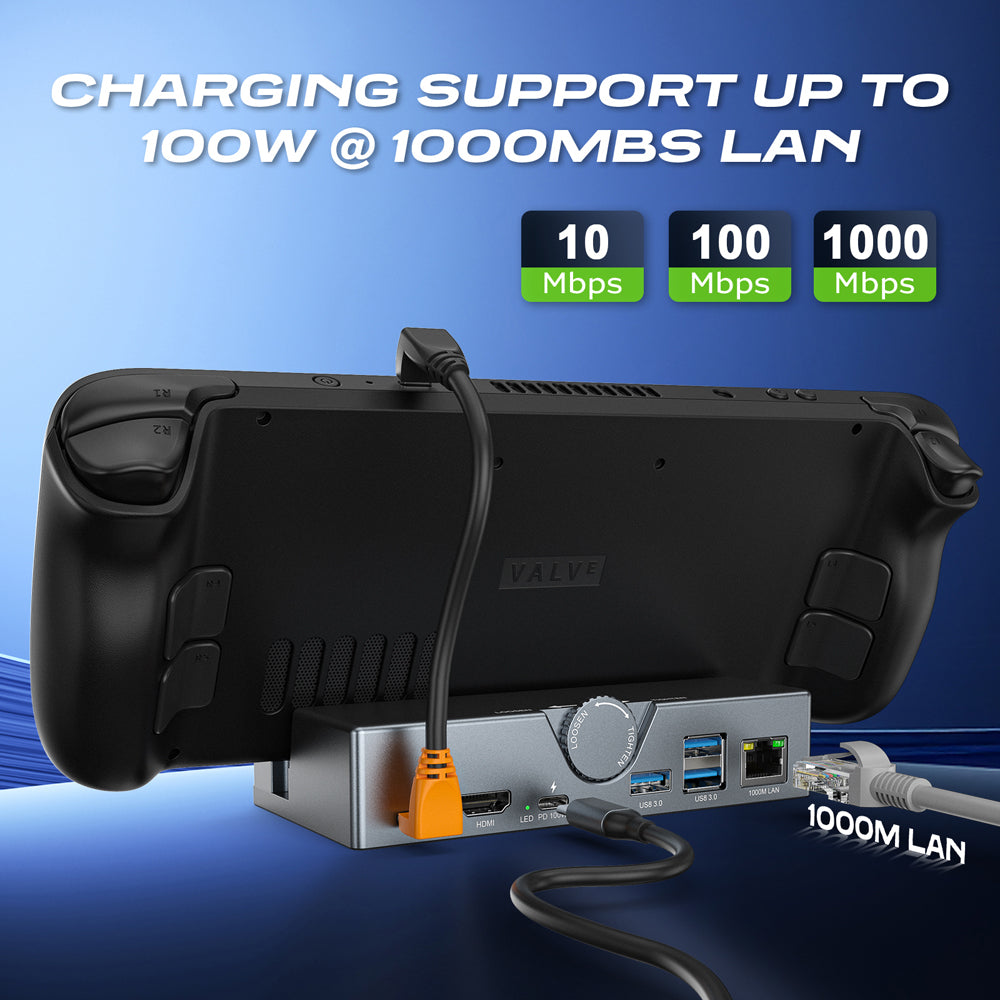 RUNTOGOL Premium Metal Steam Deck Dock with Adjustable Knob